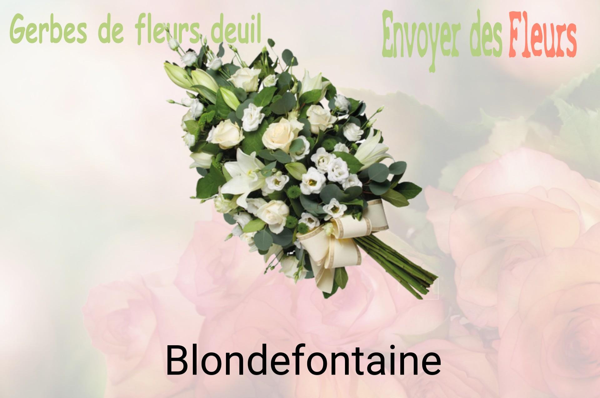 Gerbe de fleurs de deuil livrée à Blondefontaine